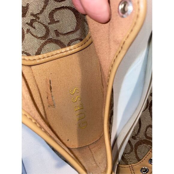GUESS Brown/Tan Trainers Size 6 - Picture 8 of 10